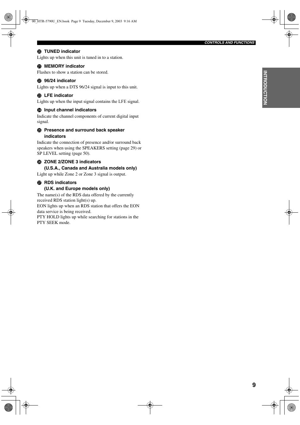 Yamaha HTR-5790 User Manual | Page 13 / 90
