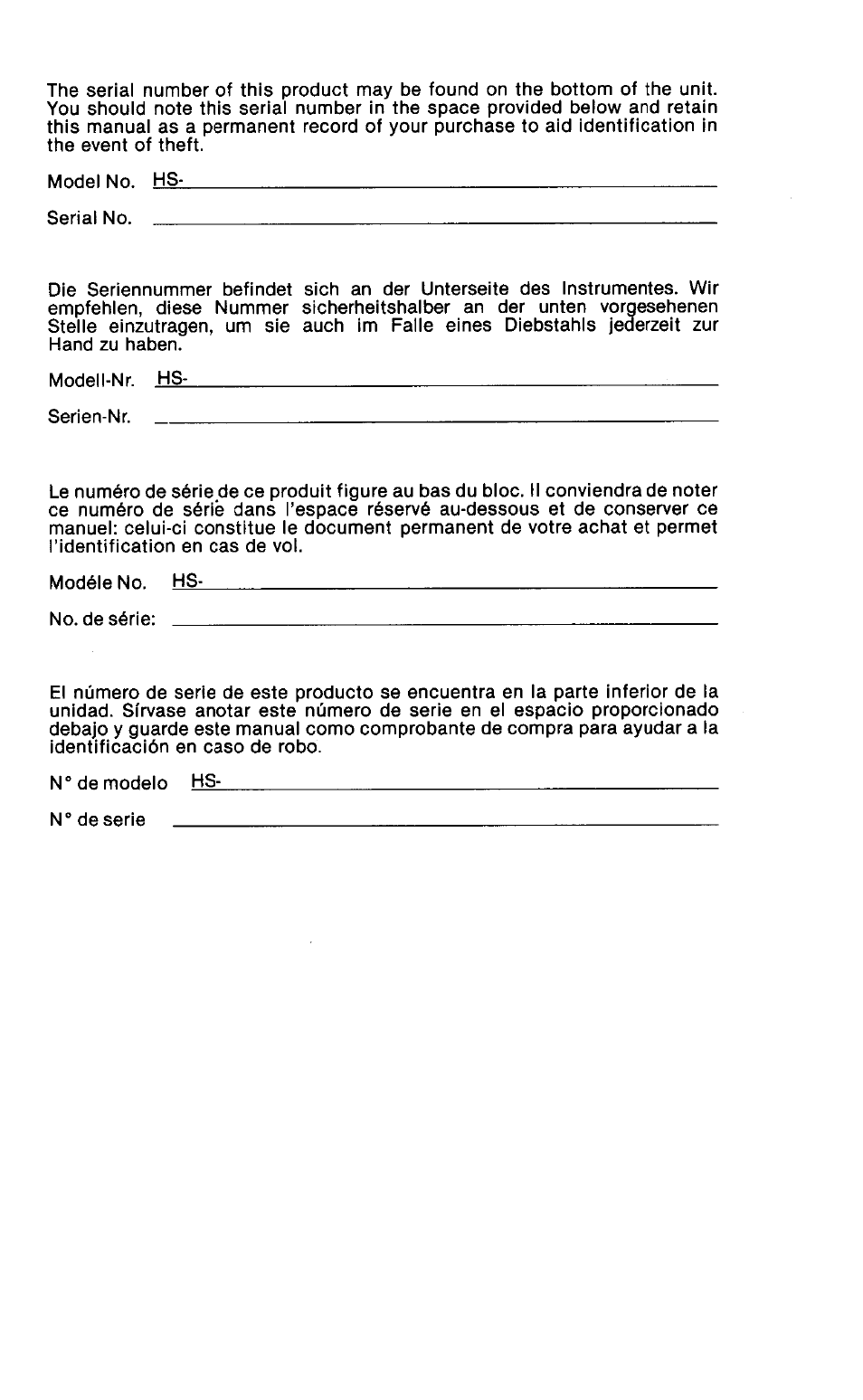 Yamaha HandySound HS-501 User Manual | Page 11 / 12