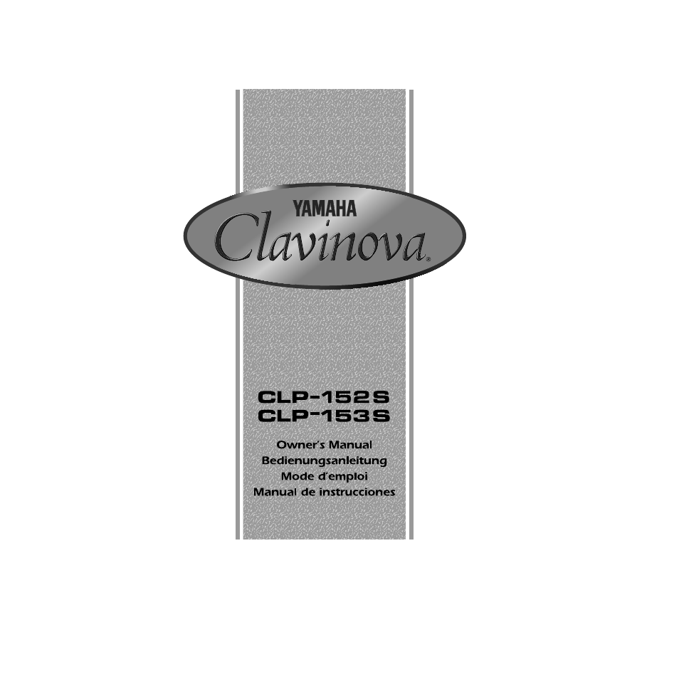 Yamaha Clavinova CLP-153S User Manual | 29 pages