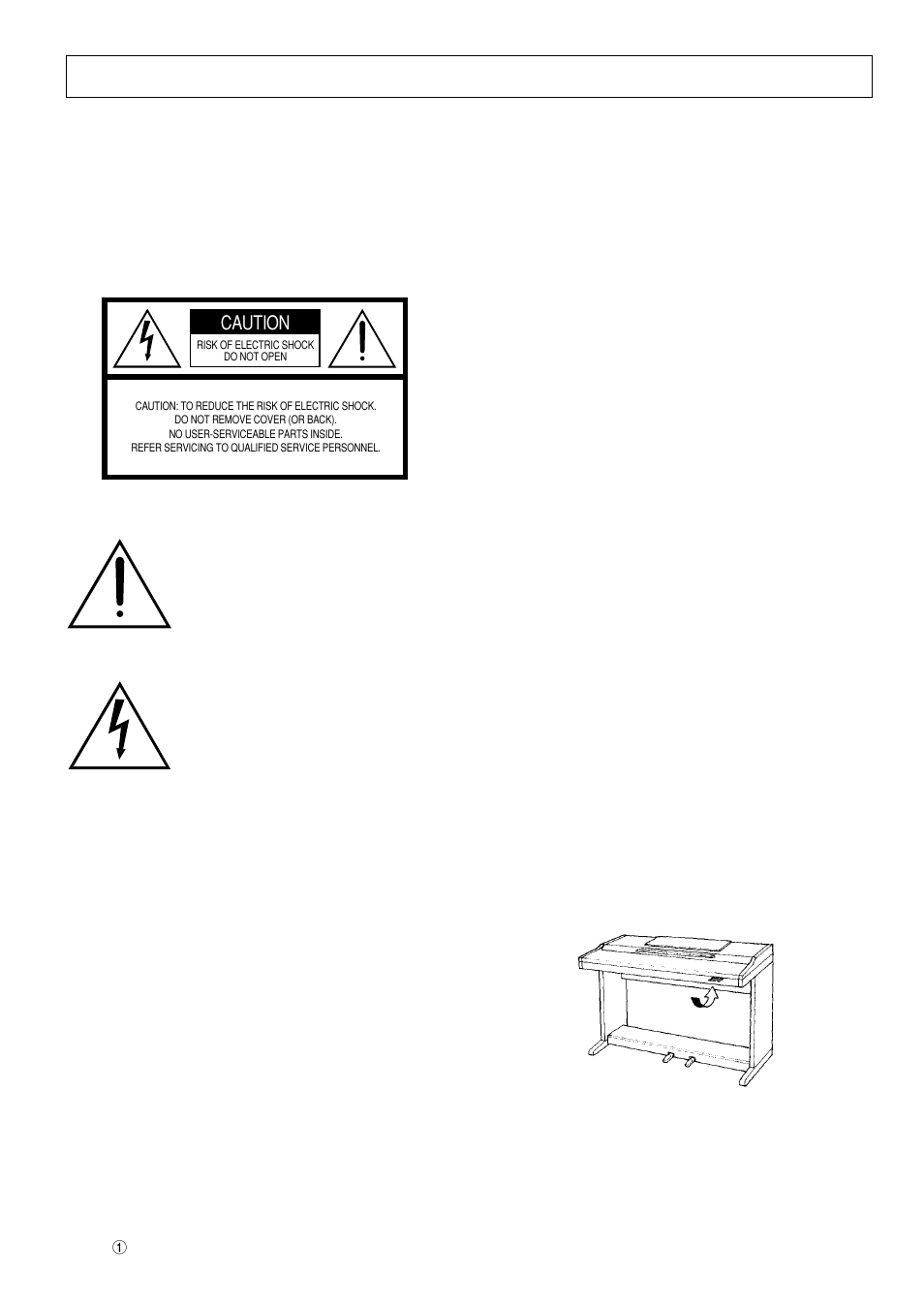 Caution | Yamaha Clavinova CLP-153S User Manual | Page 2 / 29