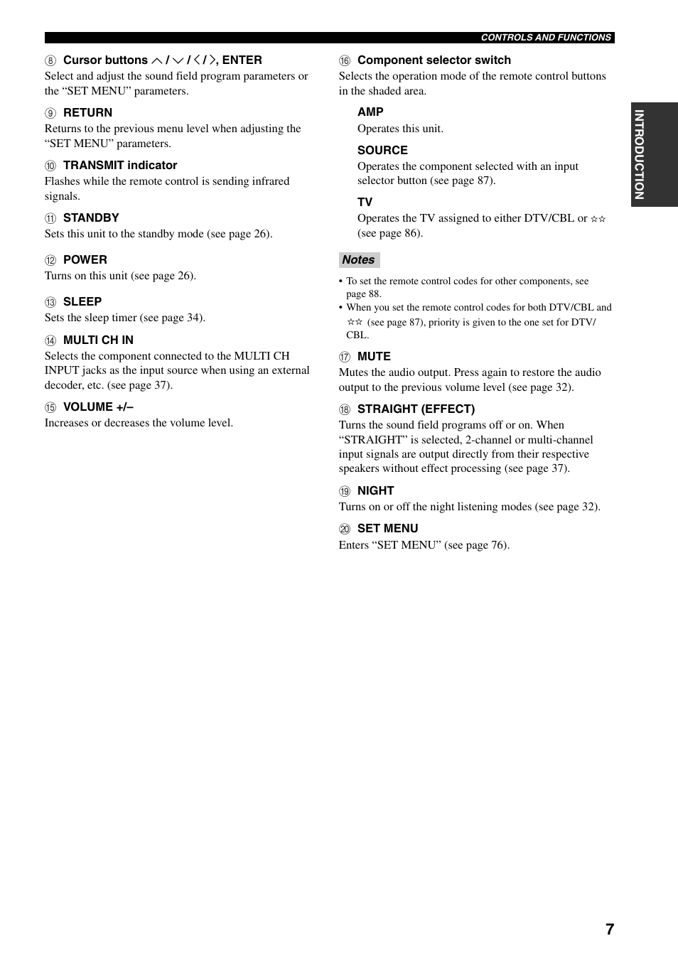 Yamaha HTR-5940 AV User Manual | Page 11 / 169