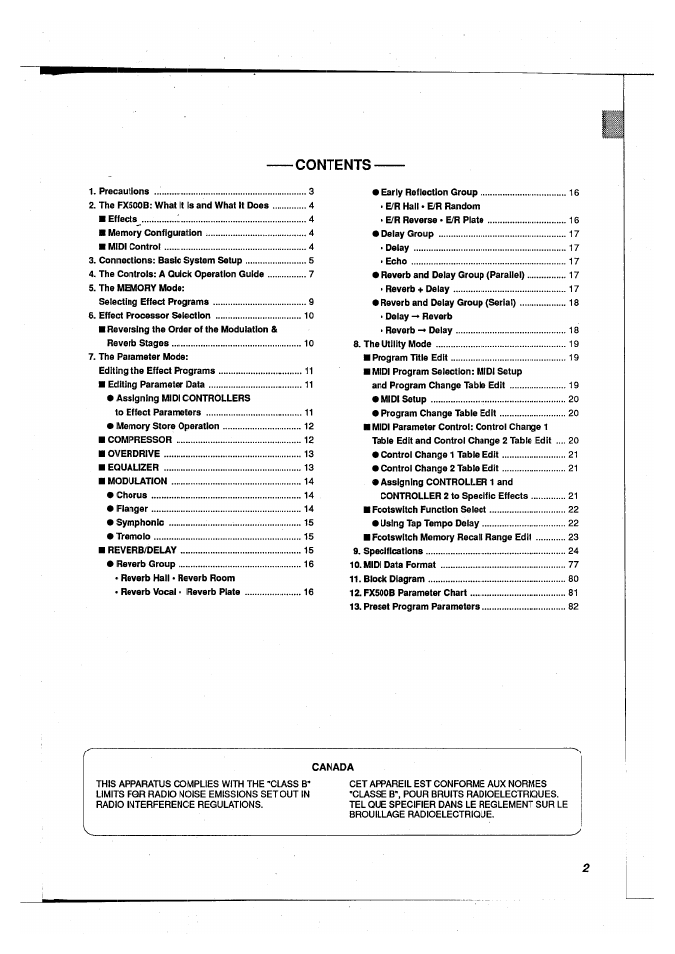 Yamaha FX500B User Manual | Page 3 / 94