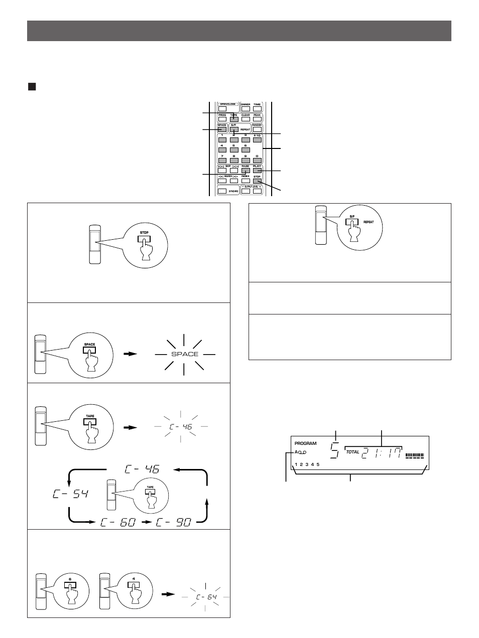 Track programming for recording to tape, Automatic tape-programming, Off) | Yamaha CDX-480 User Manual | Page 15 / 22