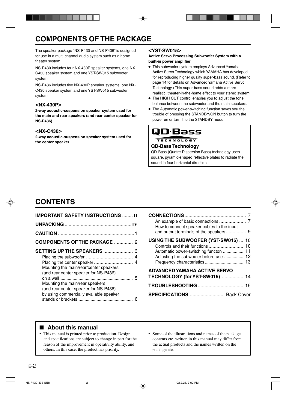 Yamaha NS-P430 User Manual | Page 6 / 20