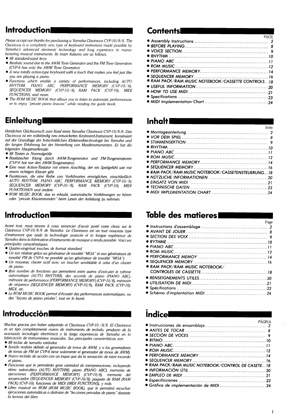 Yamaha CVP-10PE  EN User Manual | Page 5 / 29