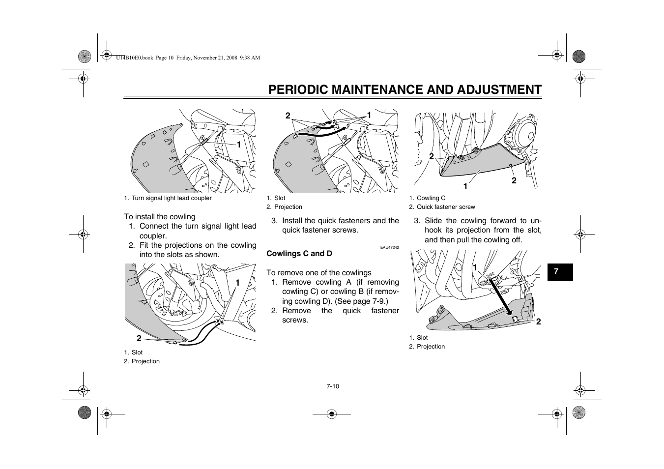 Periodic maintenance and adjustment | Yamaha YZFR1Y(C) User Manual | Page 65 / 122