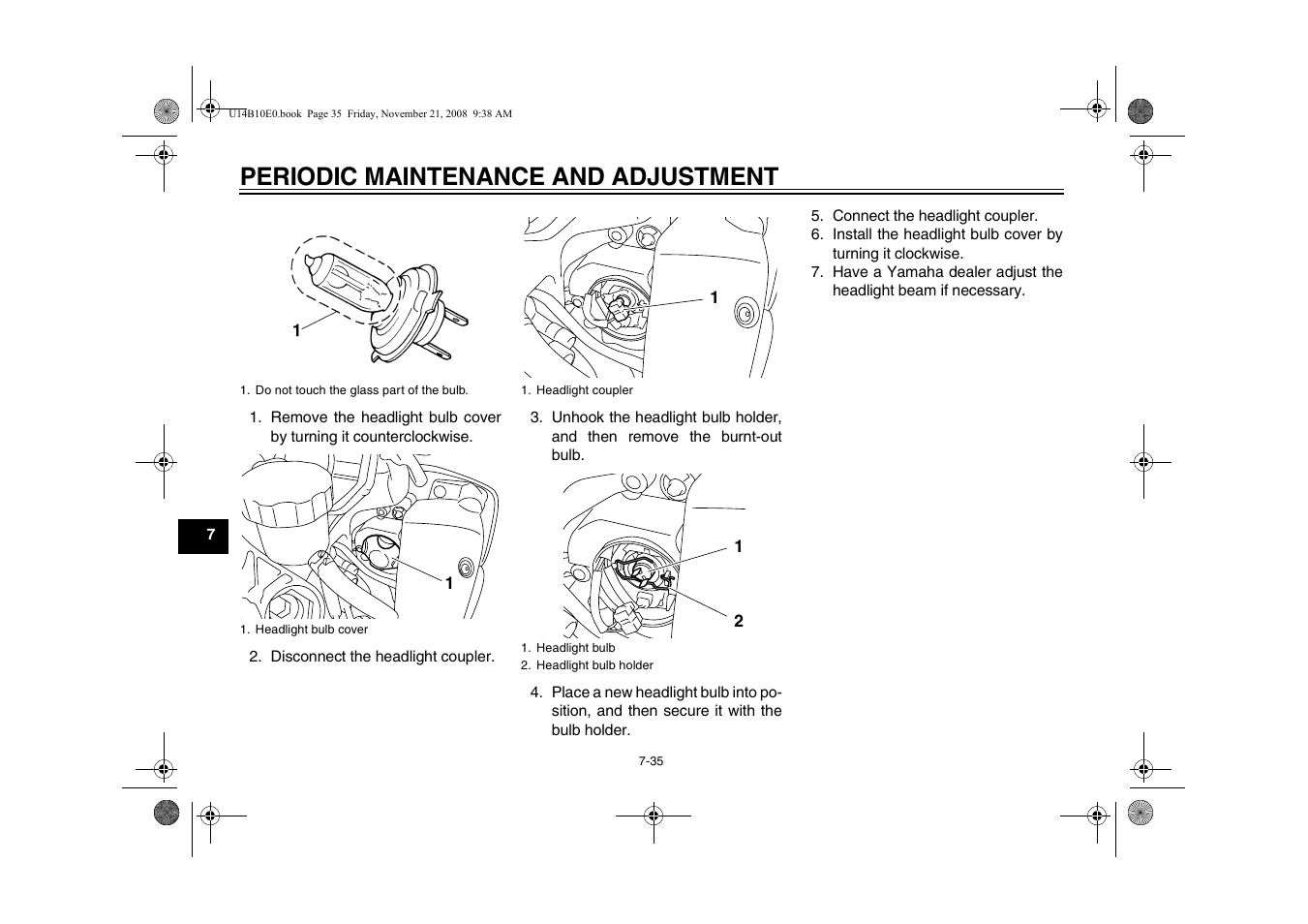 Periodic maintenance and adjustment | Yamaha YZFR1Y(C) User Manual | Page 90 / 122