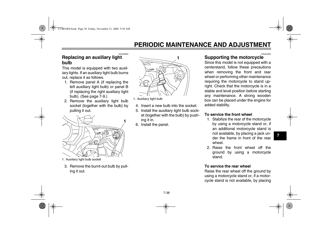 Periodic maintenance and adjustment | Yamaha YZFR1Y(C) User Manual | Page 93 / 122