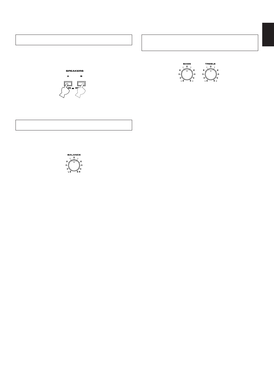 Selecting the speaker system, Adjusting the balance control, Adjusting the bass and treble controls | English | Yamaha RX-V300K User Manual | Page 23 / 38