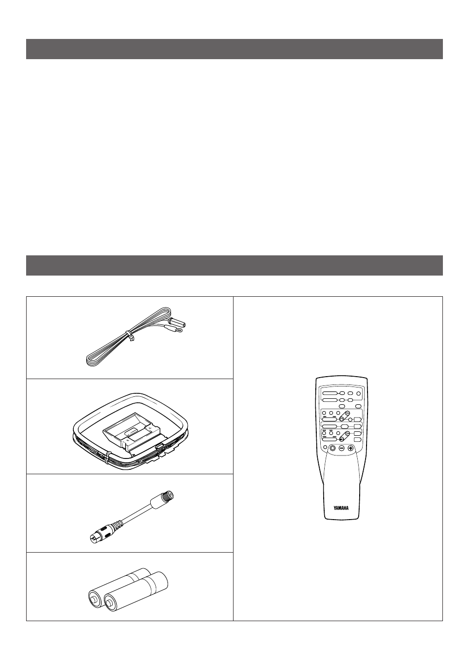 Supplied accessories, Contents supplied accessories | Yamaha RX-V300K User Manual | Page 4 / 38