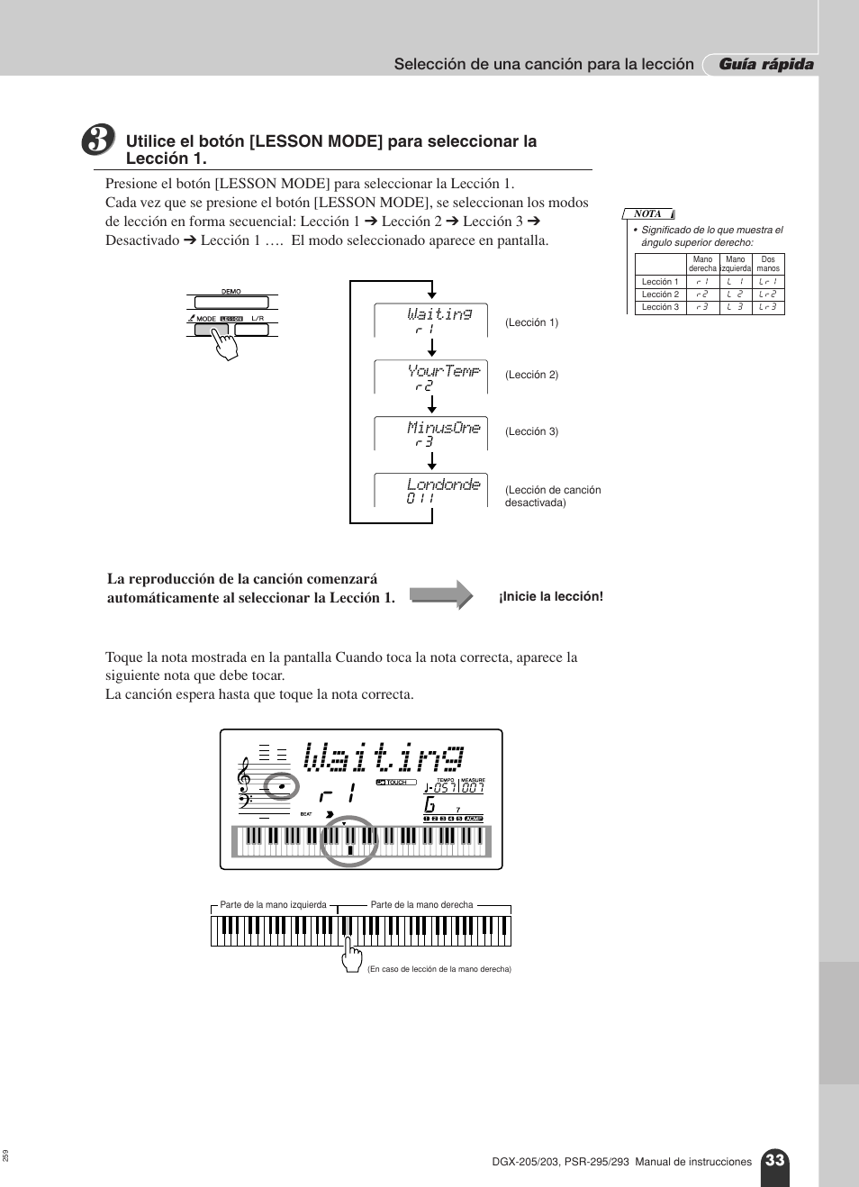 Waiting | Yamaha Portable Grand PSR-295 User Manual | Page 33 / 98