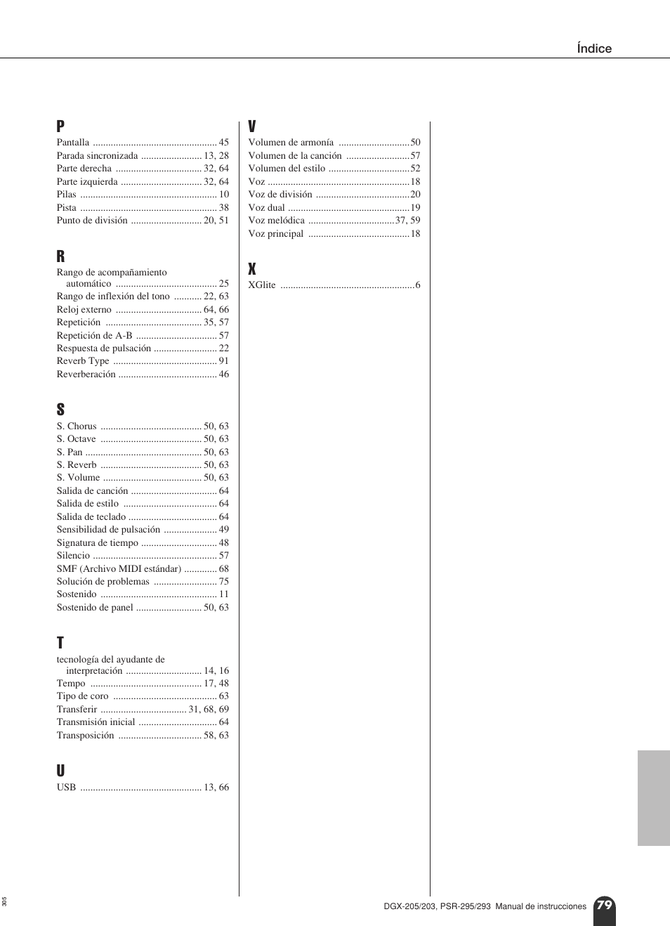 Yamaha Portable Grand PSR-295 User Manual | Page 79 / 98