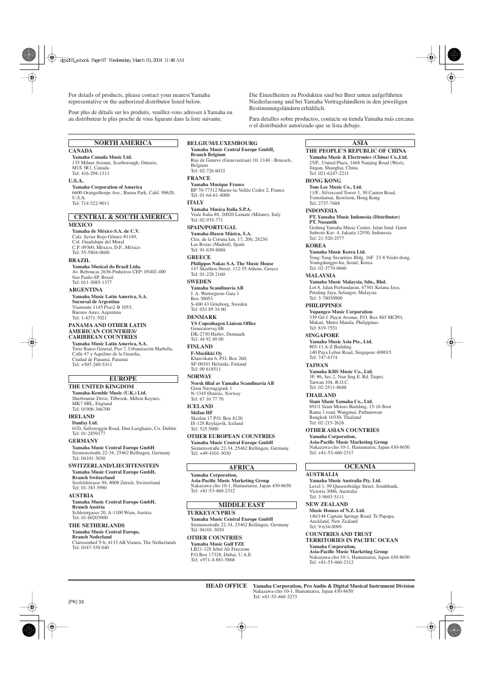 Yamaha Portable Grand PSR-295 User Manual | Page 97 / 98