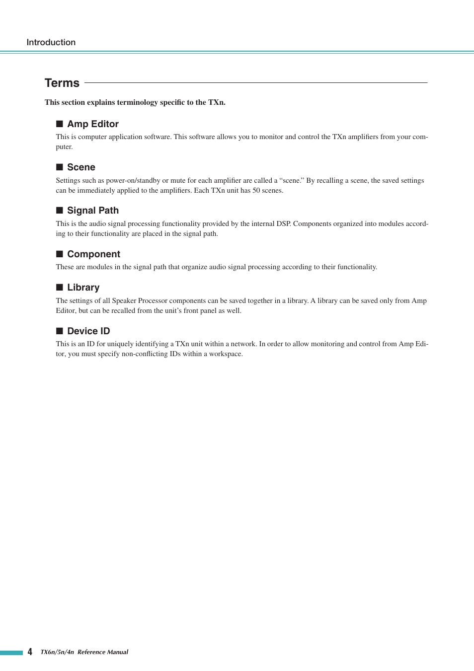 Terms | Yamaha TX5n User Manual | Page 4 / 60