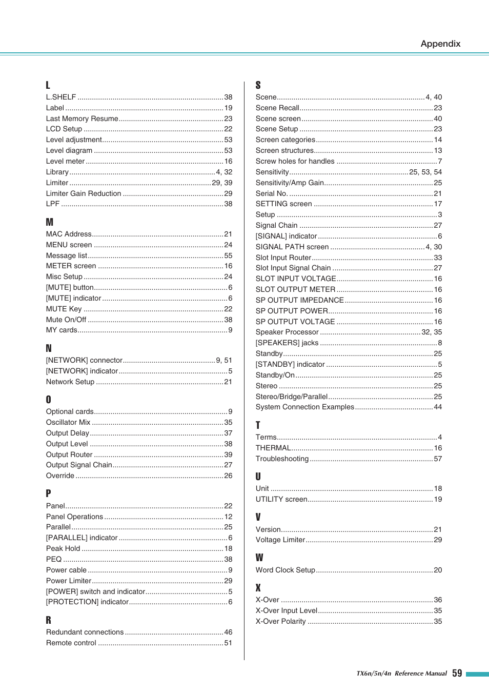 Yamaha TX5n User Manual | Page 59 / 60