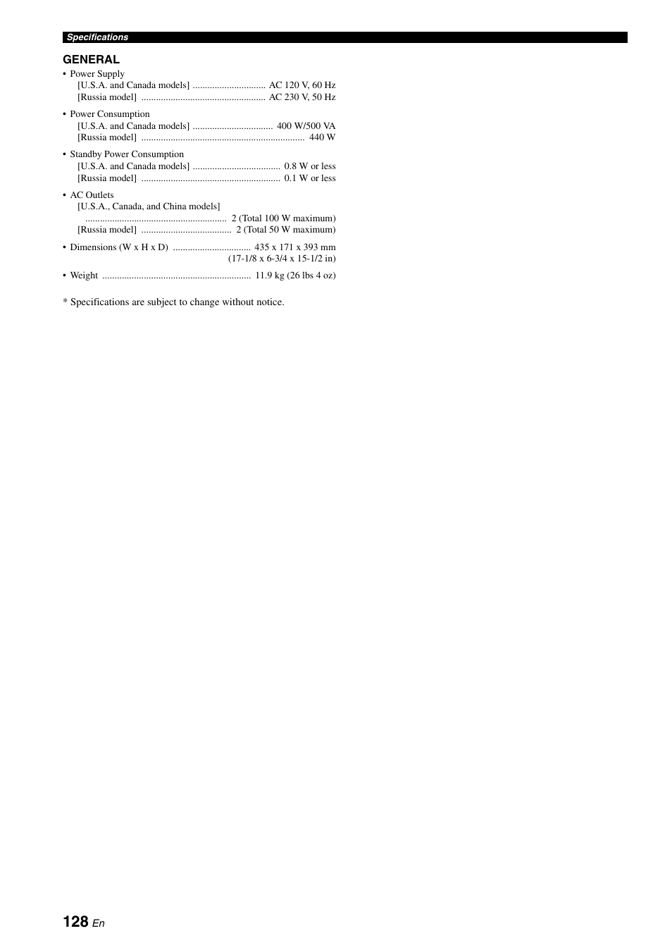 Yamaha HTR-6180 User Manual | Page 132 / 152