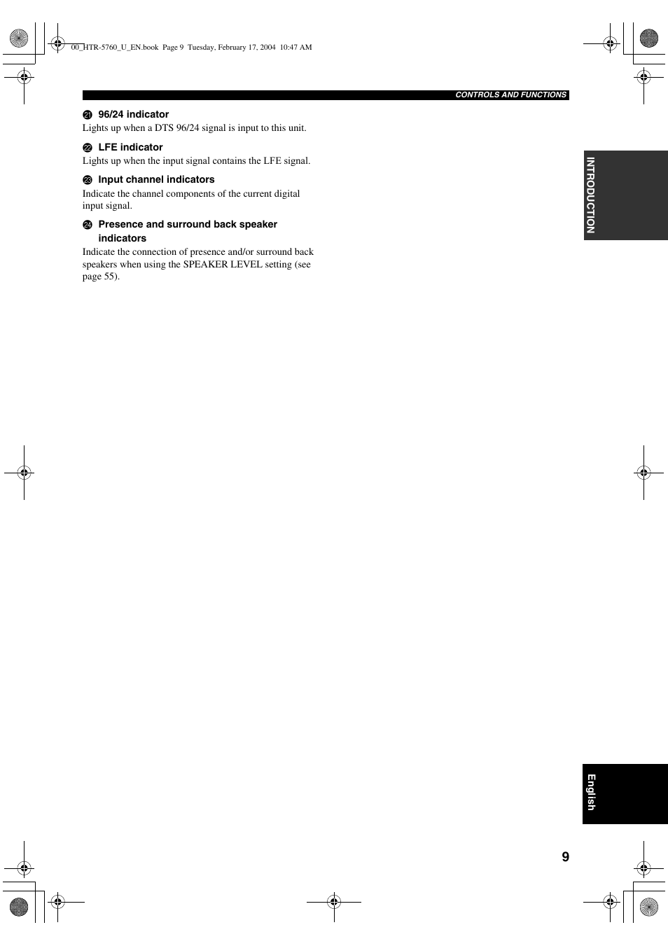 Yamaha HTR-5760 User Manual | Page 13 / 88