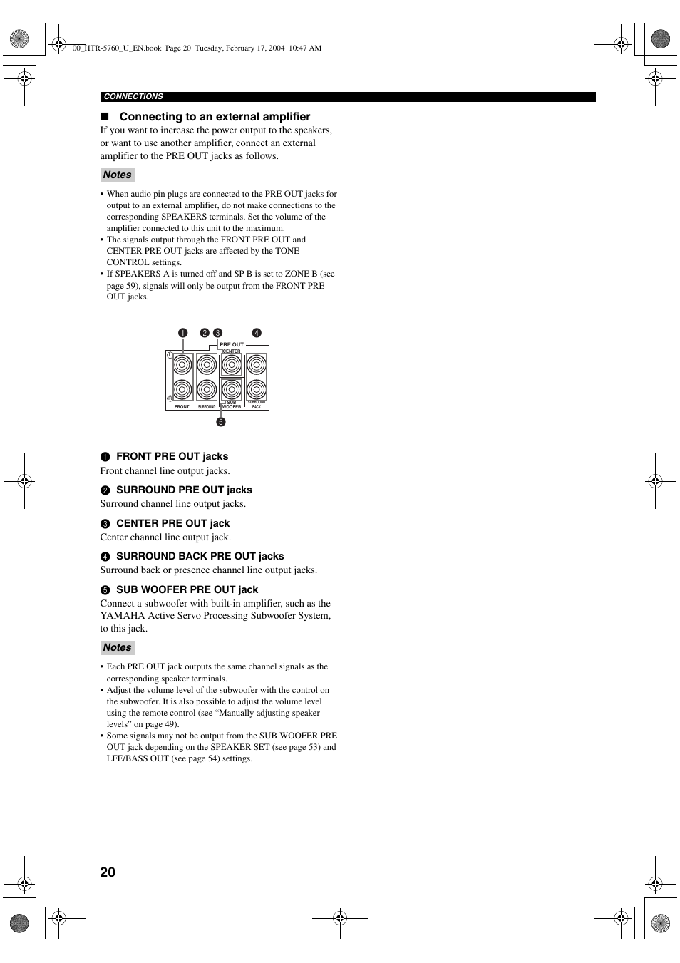 Yamaha HTR-5760 User Manual | Page 24 / 88