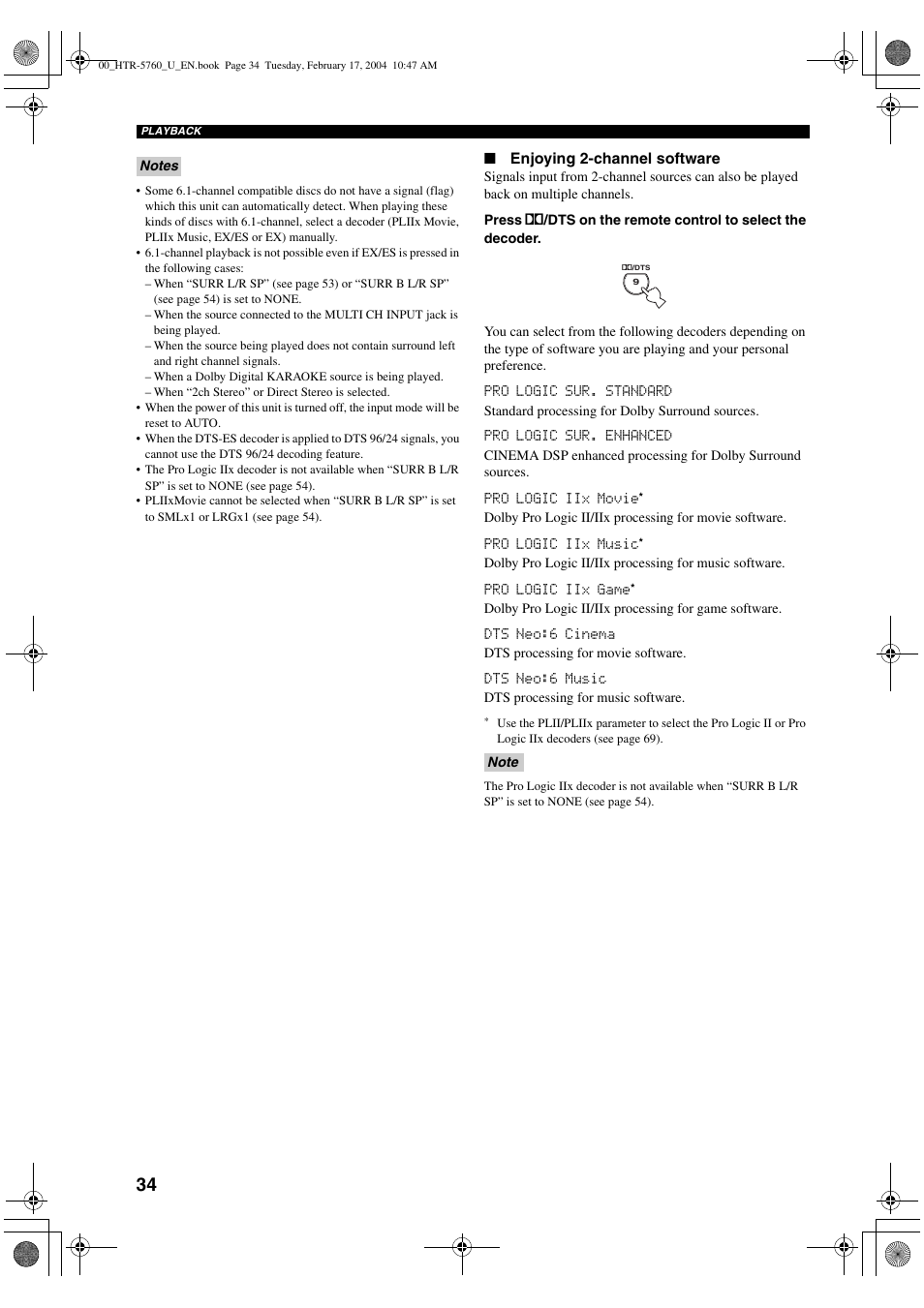 Yamaha HTR-5760 User Manual | Page 38 / 88