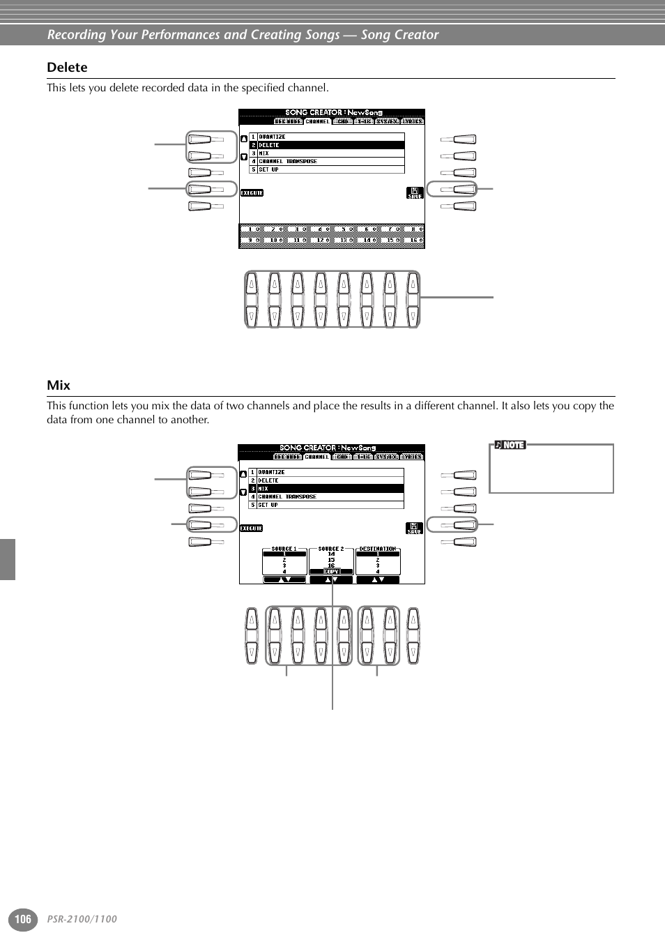 Delete | Yamaha 1100 User Manual | Page 106 / 176