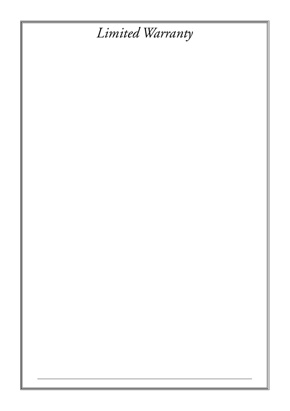 Limited warranty, Keep this document for your records. do not mail | Yamaha 1100 User Manual | Page 173 / 176