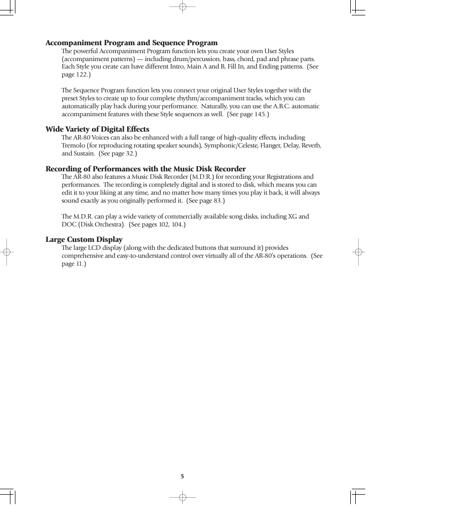 Yamaha AR-80 User Manual | Page 11 / 180