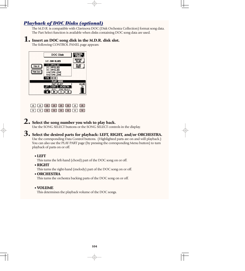 Playback of doc disks (optional) | Yamaha AR-80 User Manual | Page 110 / 180