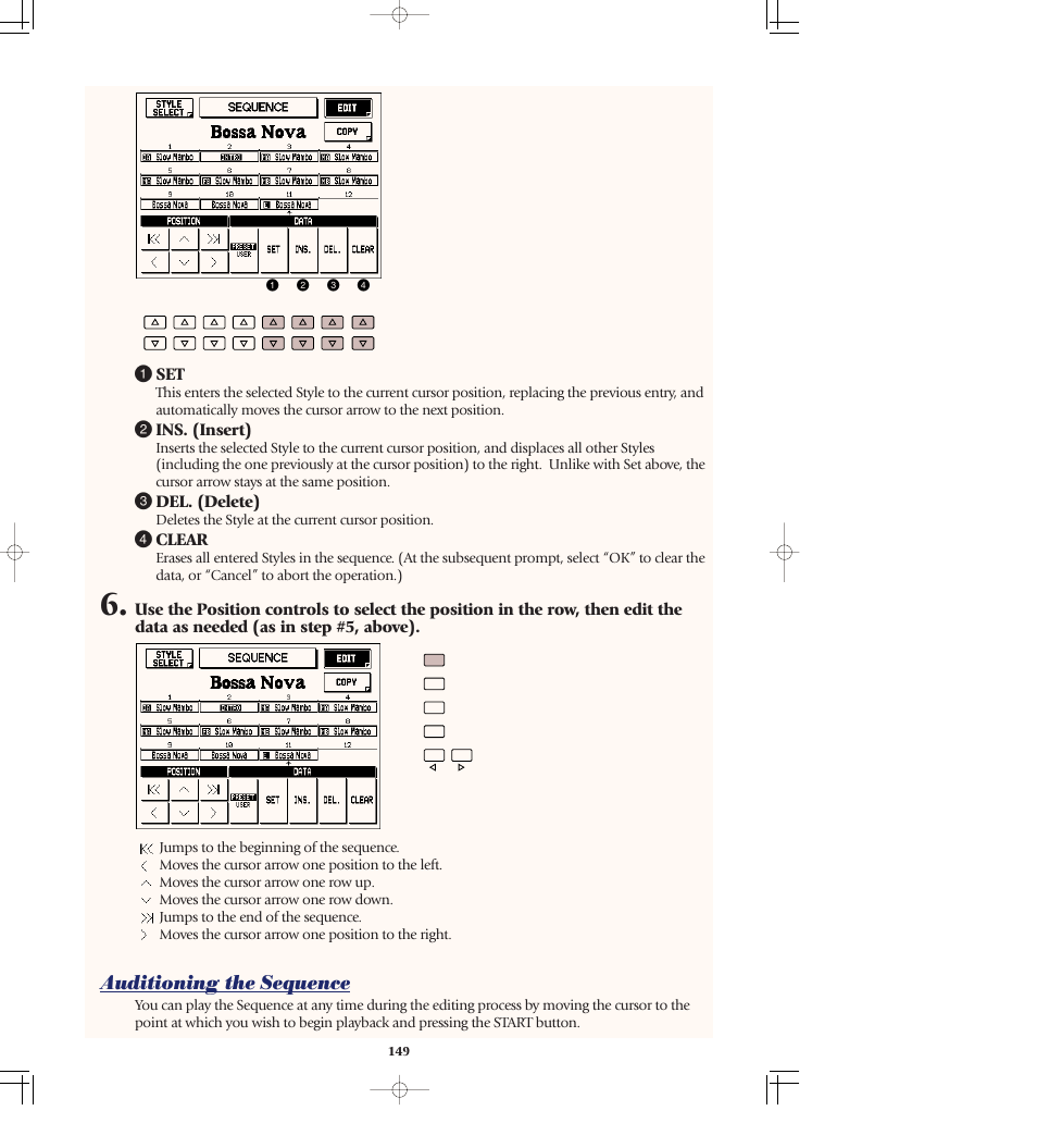 Auditioning the sequence | Yamaha AR-80 User Manual | Page 155 / 180