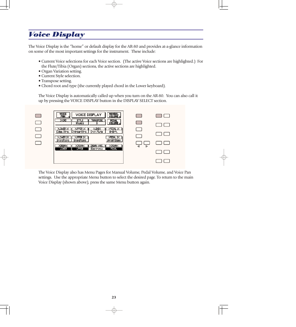 Voice display | Yamaha AR-80 User Manual | Page 29 / 180