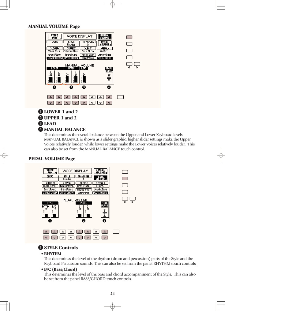Pedal volume page 1 style controls | Yamaha AR-80 User Manual | Page 30 / 180