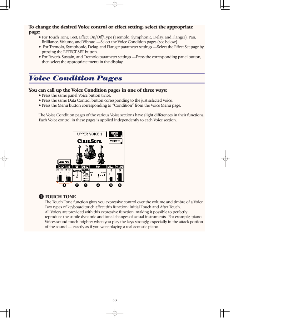 Voice condition pages | Yamaha AR-80 User Manual | Page 39 / 180