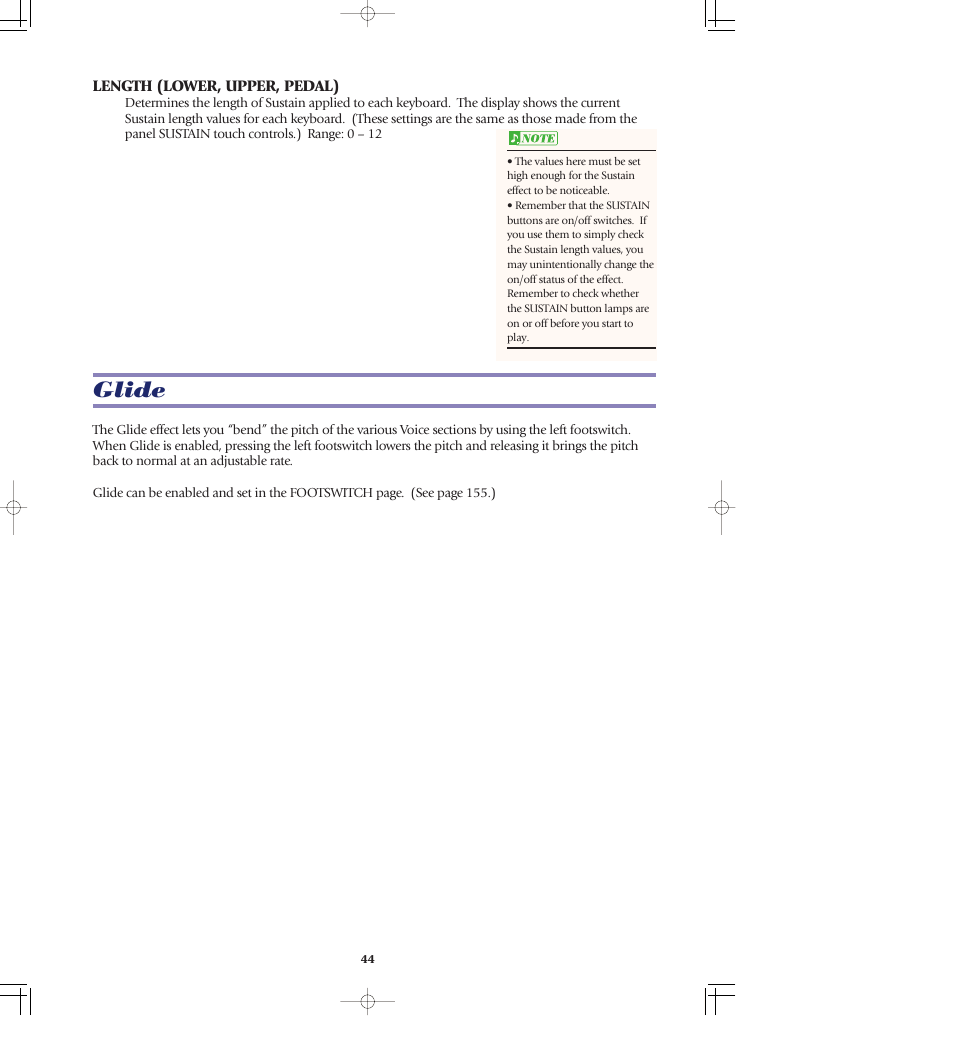 Glide | Yamaha AR-80 User Manual | Page 50 / 180