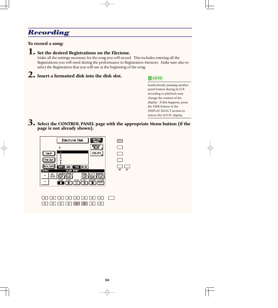 Recording | Yamaha AR-80 User Manual | Page 94 / 180