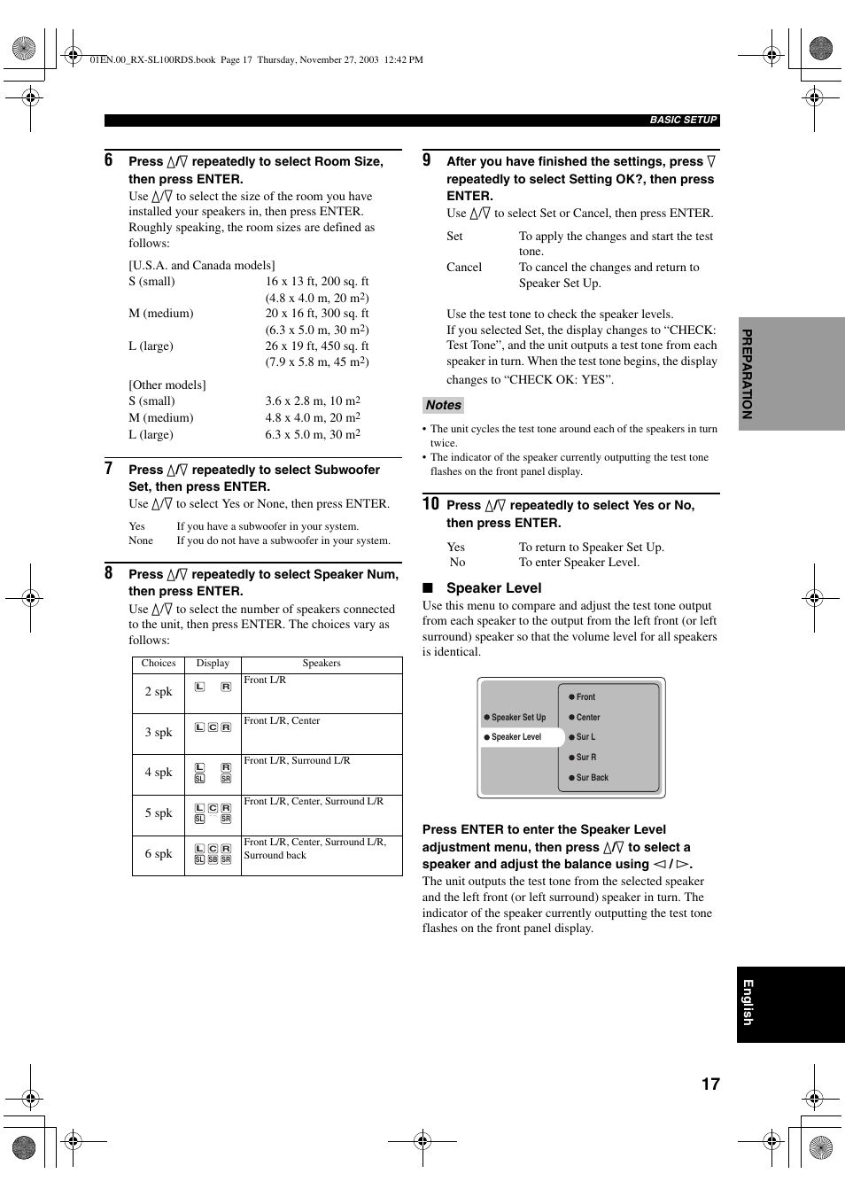 Yamaha RX-SL100RDS User Manual | Page 19 / 62