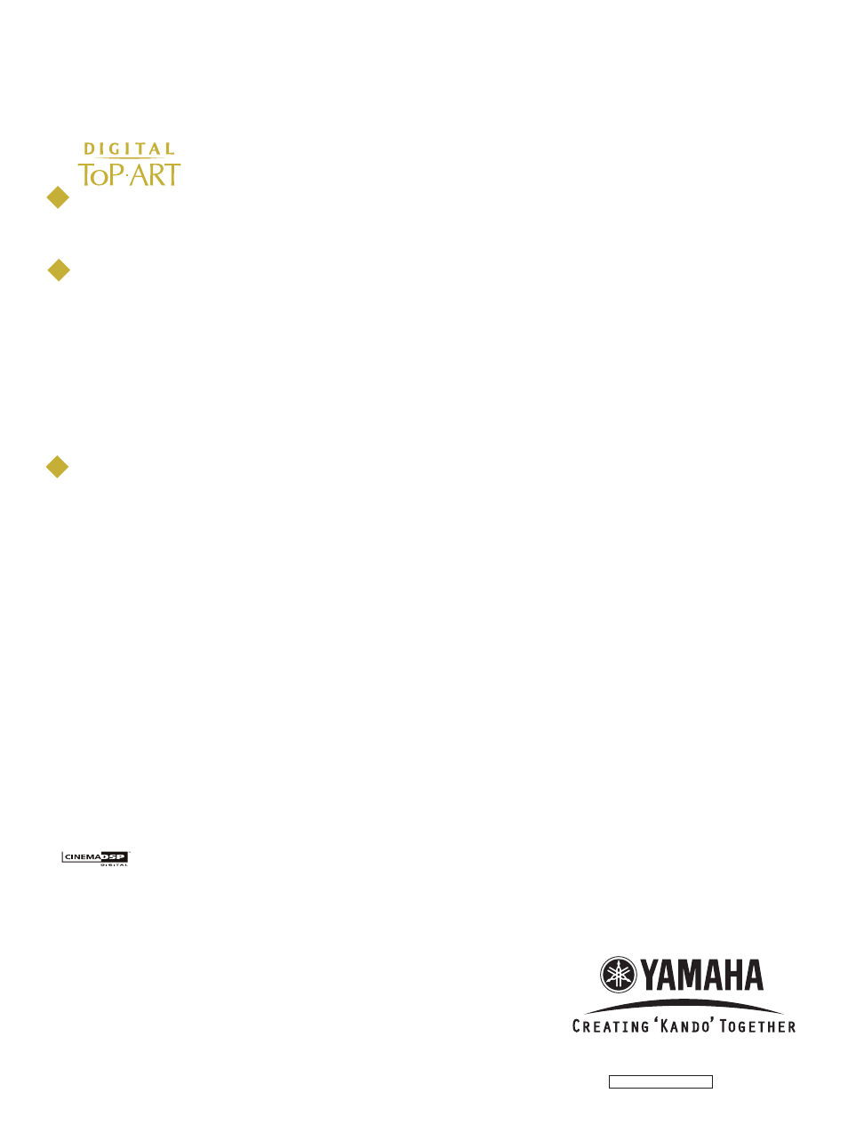 Rx-v640 notable features, 10/10 (r/l/t/k), Yamaha corporation | Yamaha RX-V640 User Manual | Page 10 / 10