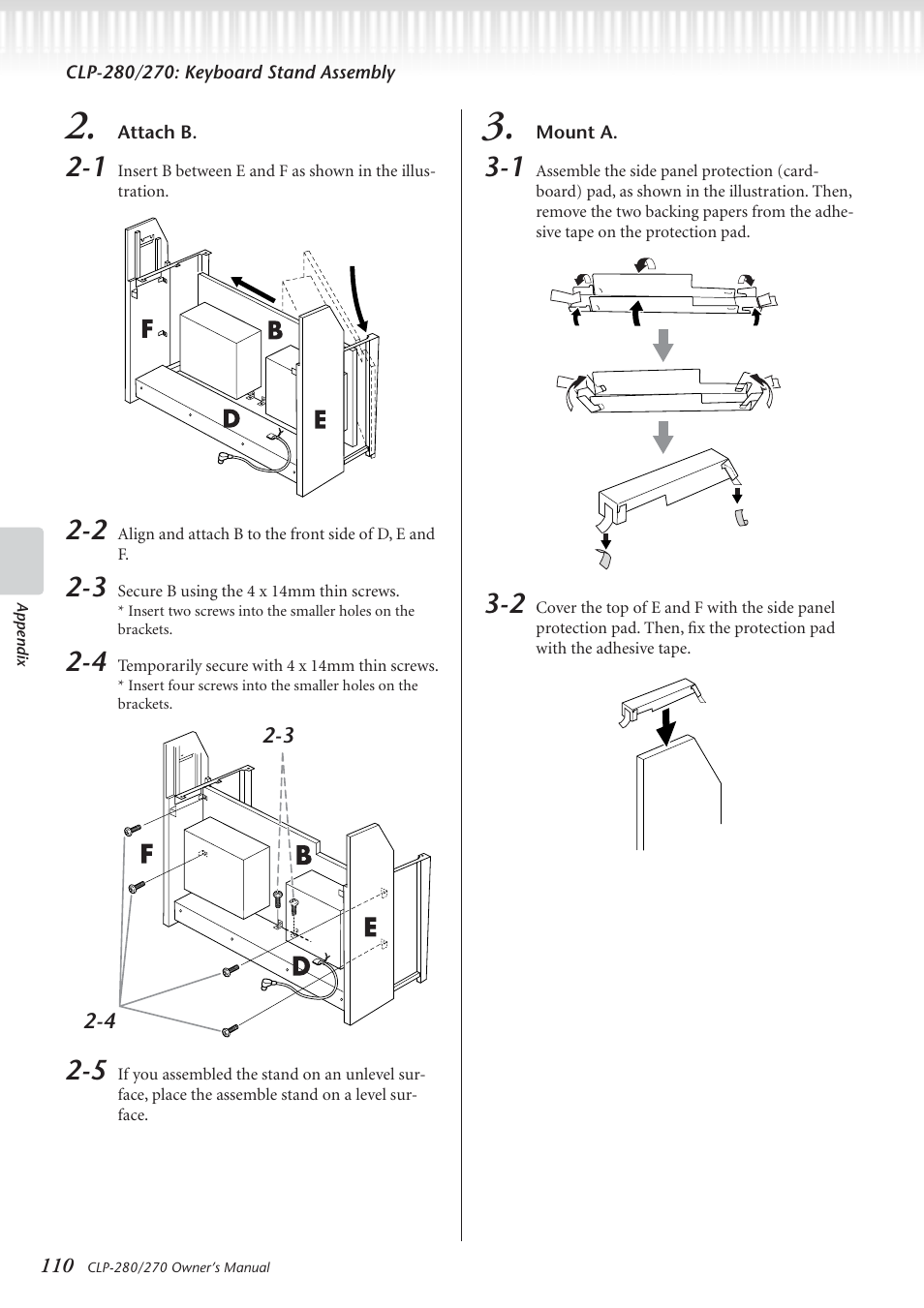 Yamaha CLP-280 User Manual | Page 110 / 124