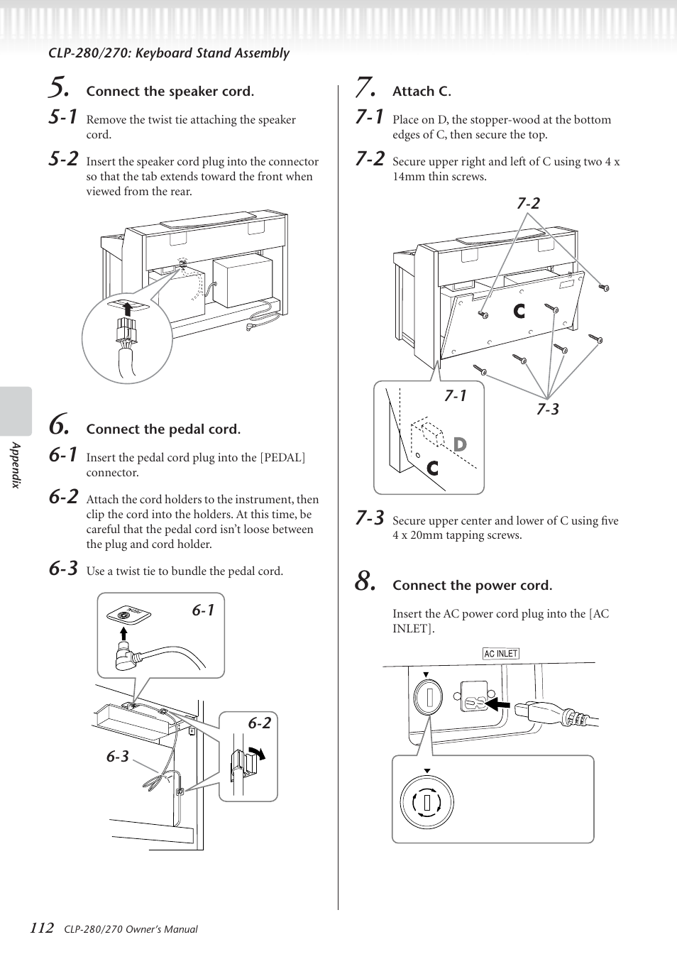 Yamaha CLP-280 User Manual | Page 112 / 124