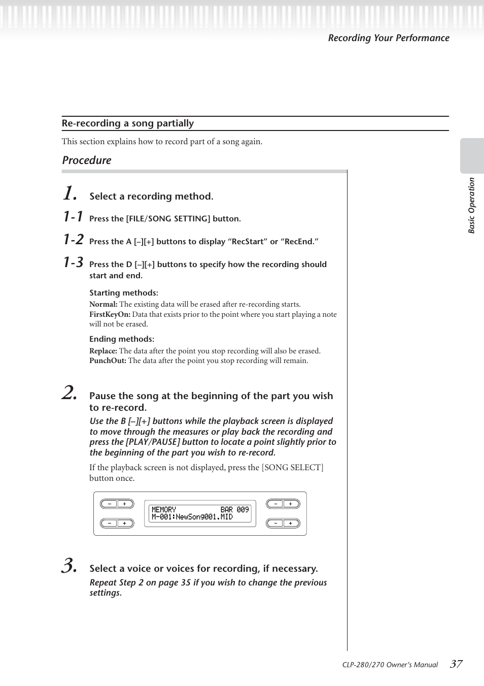 Yamaha CLP-280 User Manual | Page 37 / 124