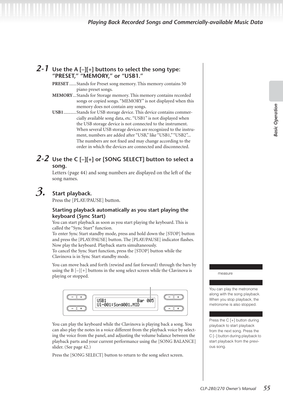 Yamaha CLP-280 User Manual | Page 55 / 124