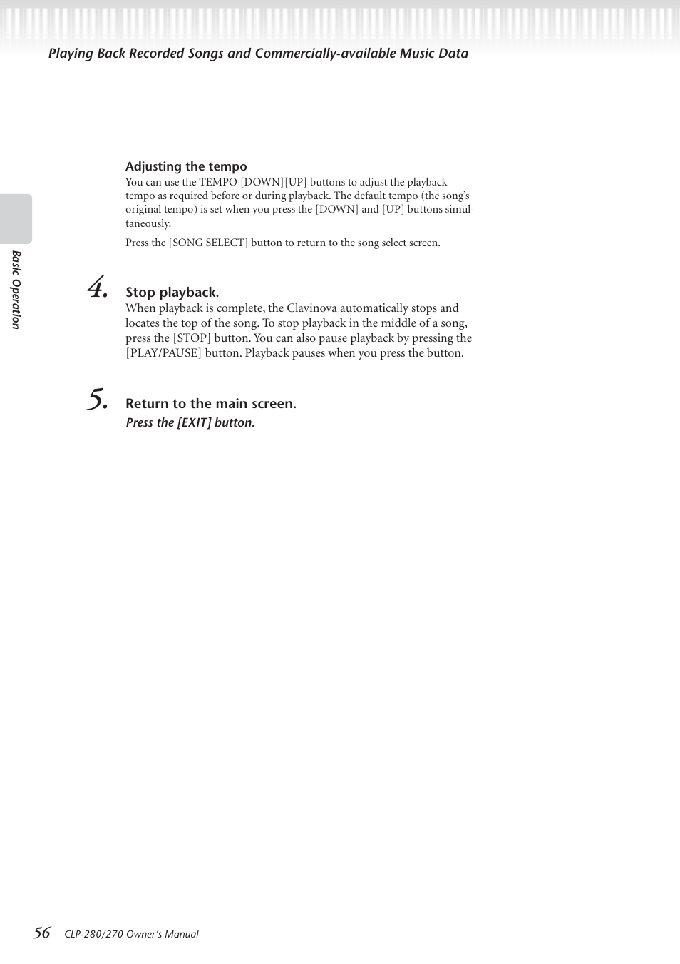 Yamaha CLP-280 User Manual | Page 56 / 124