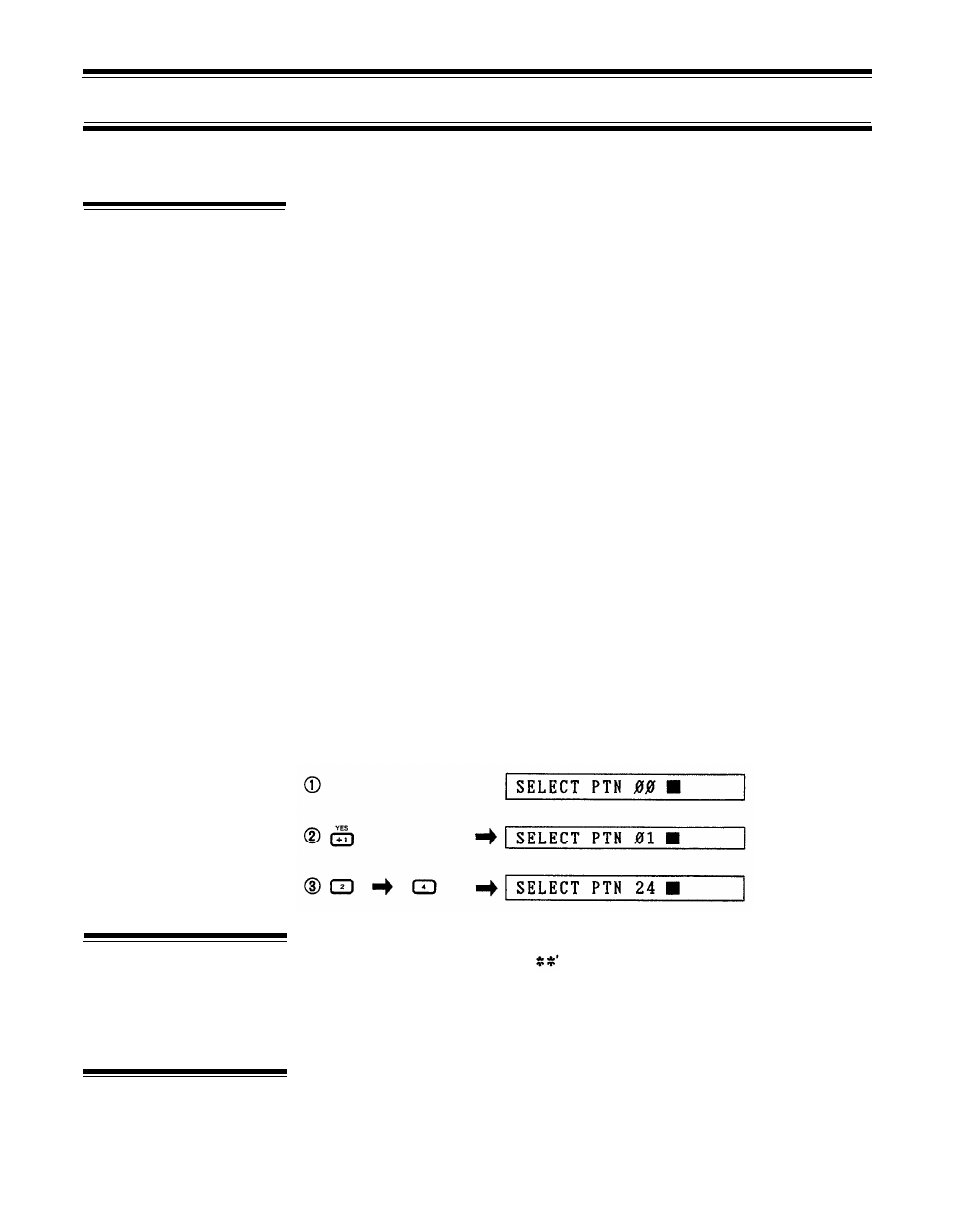 Pattern operations, Pattern selection, Playback of patterns | Pattern change during playback | Yamaha RX21 User Manual | Page 12 / 62
