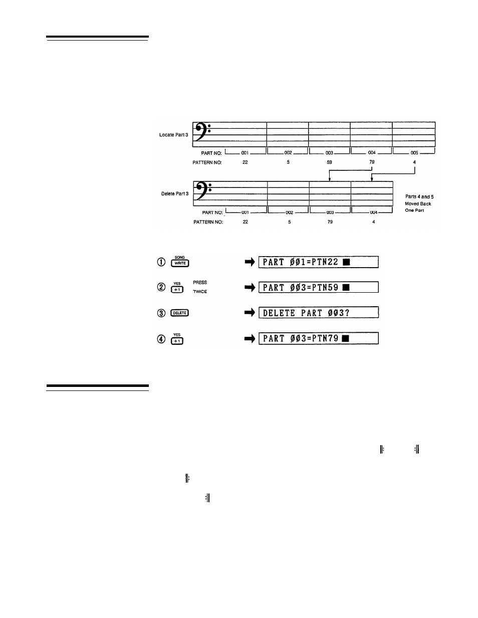 The delete function, Repeats | Yamaha RX21 User Manual | Page 32 / 62