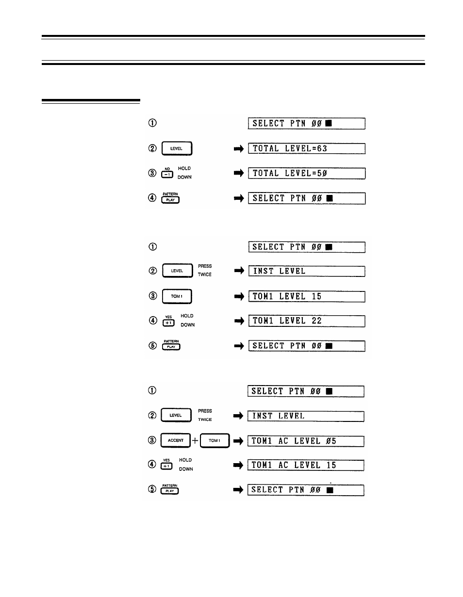 Programming reference guide, Instrument operations | Yamaha RX21 User Manual | Page 45 / 62