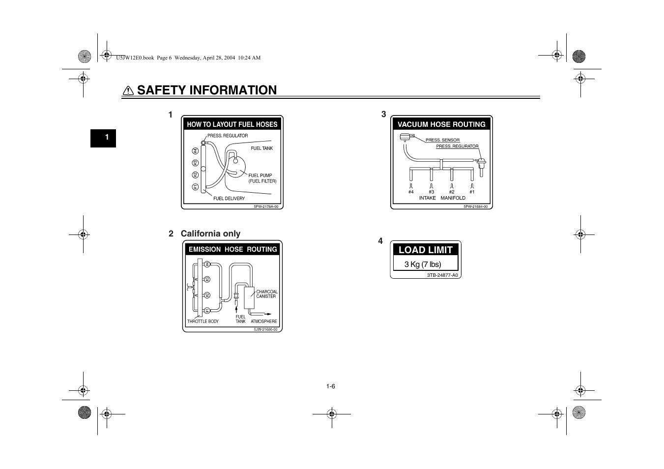 Safety information | Yamaha FJR1300T(C) User Manual | Page 14 / 100