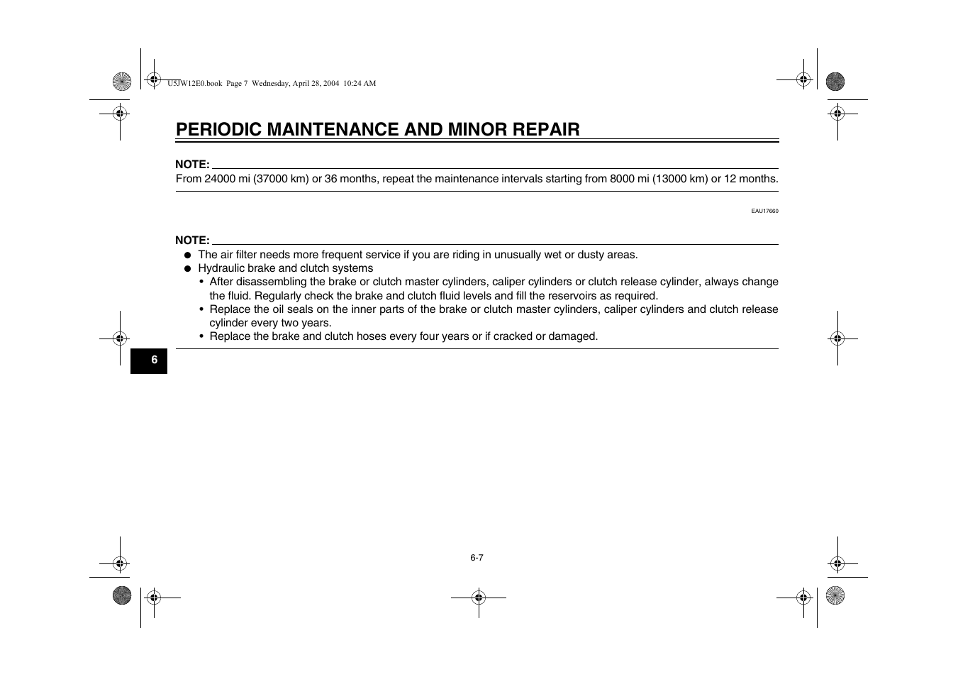 Periodic maintenance and minor repair | Yamaha FJR1300T(C) User Manual | Page 50 / 100