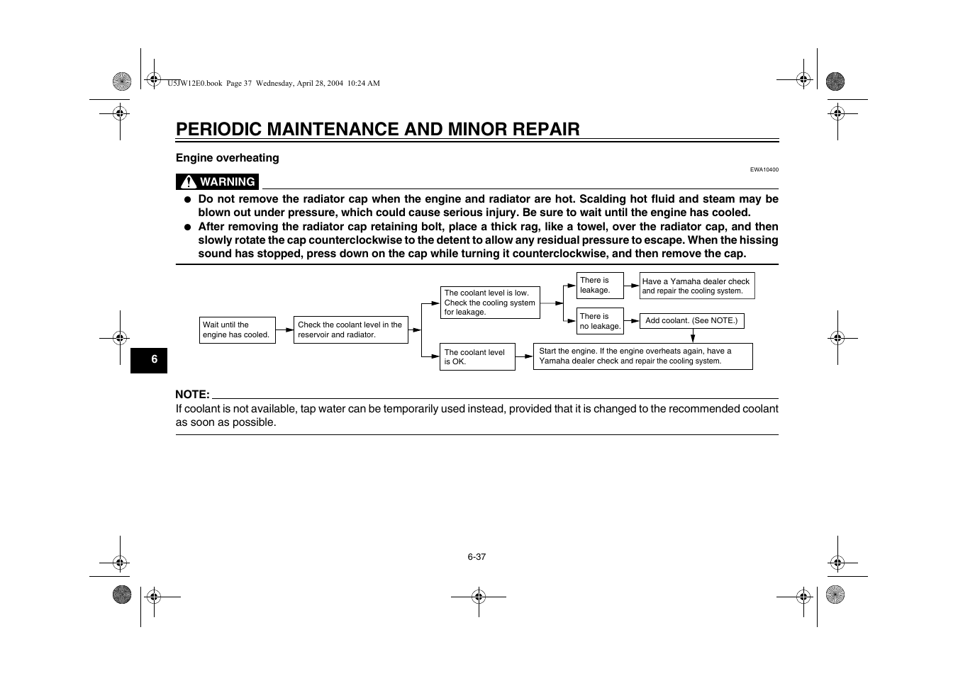 Periodic maintenance and minor repair | Yamaha FJR1300T(C) User Manual | Page 80 / 100