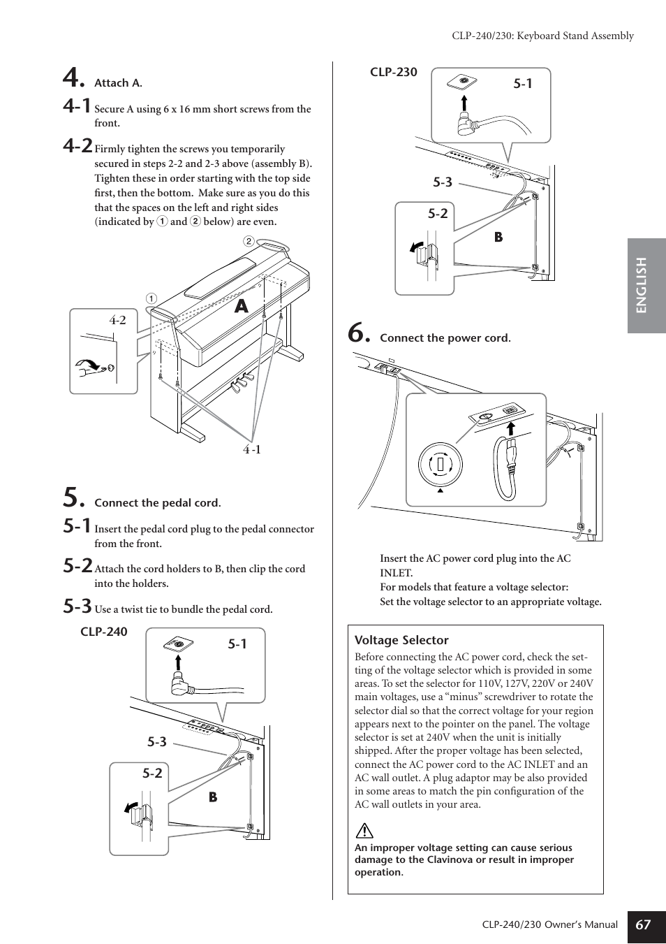 Y not be properly connected | Yamaha CLP-230 User Manual | Page 67 / 90