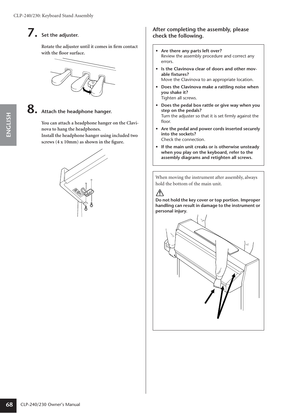 Yamaha CLP-230 User Manual | Page 68 / 90
