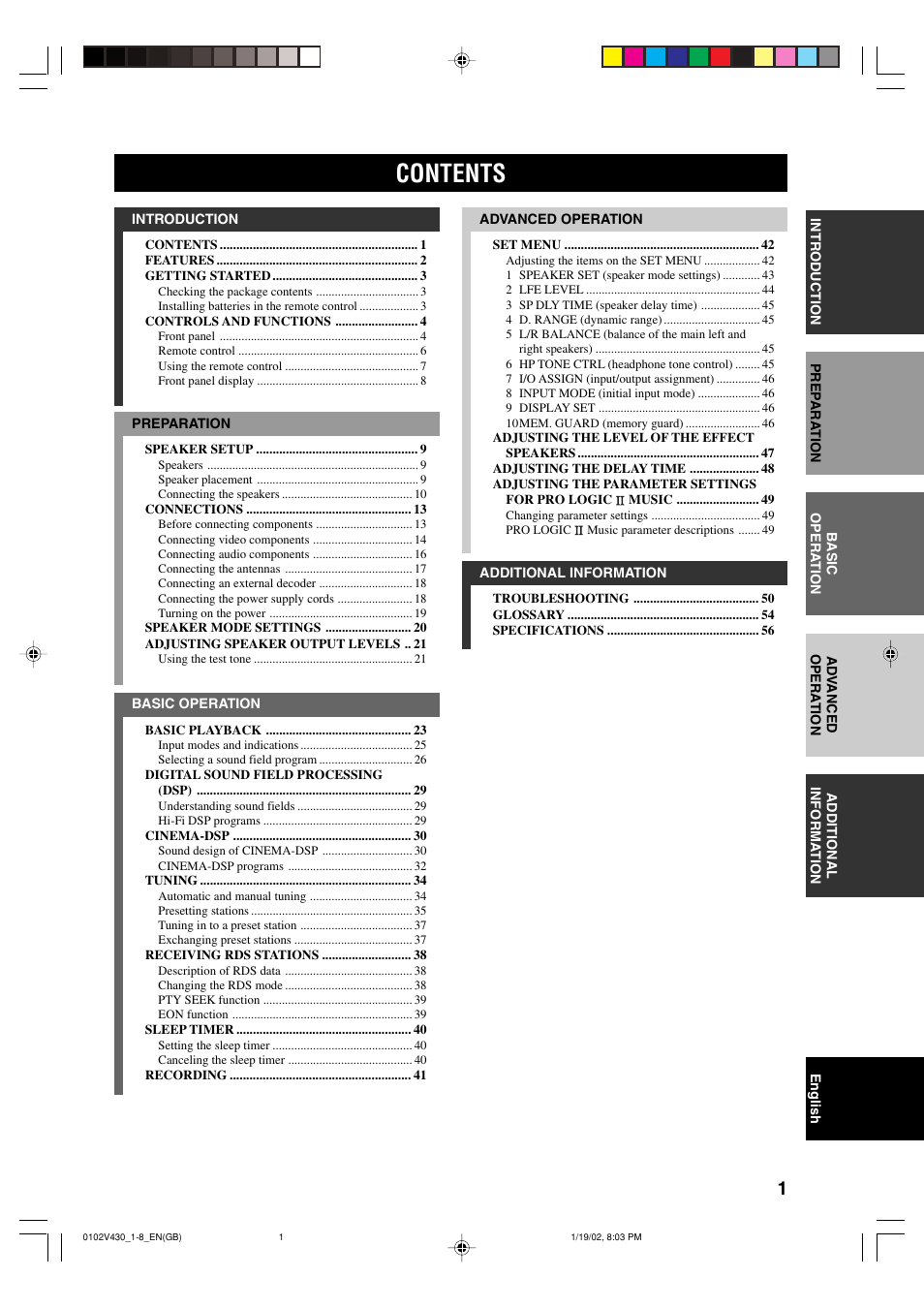 Yamaha RX-V430RDS User Manual | Page 3 / 59