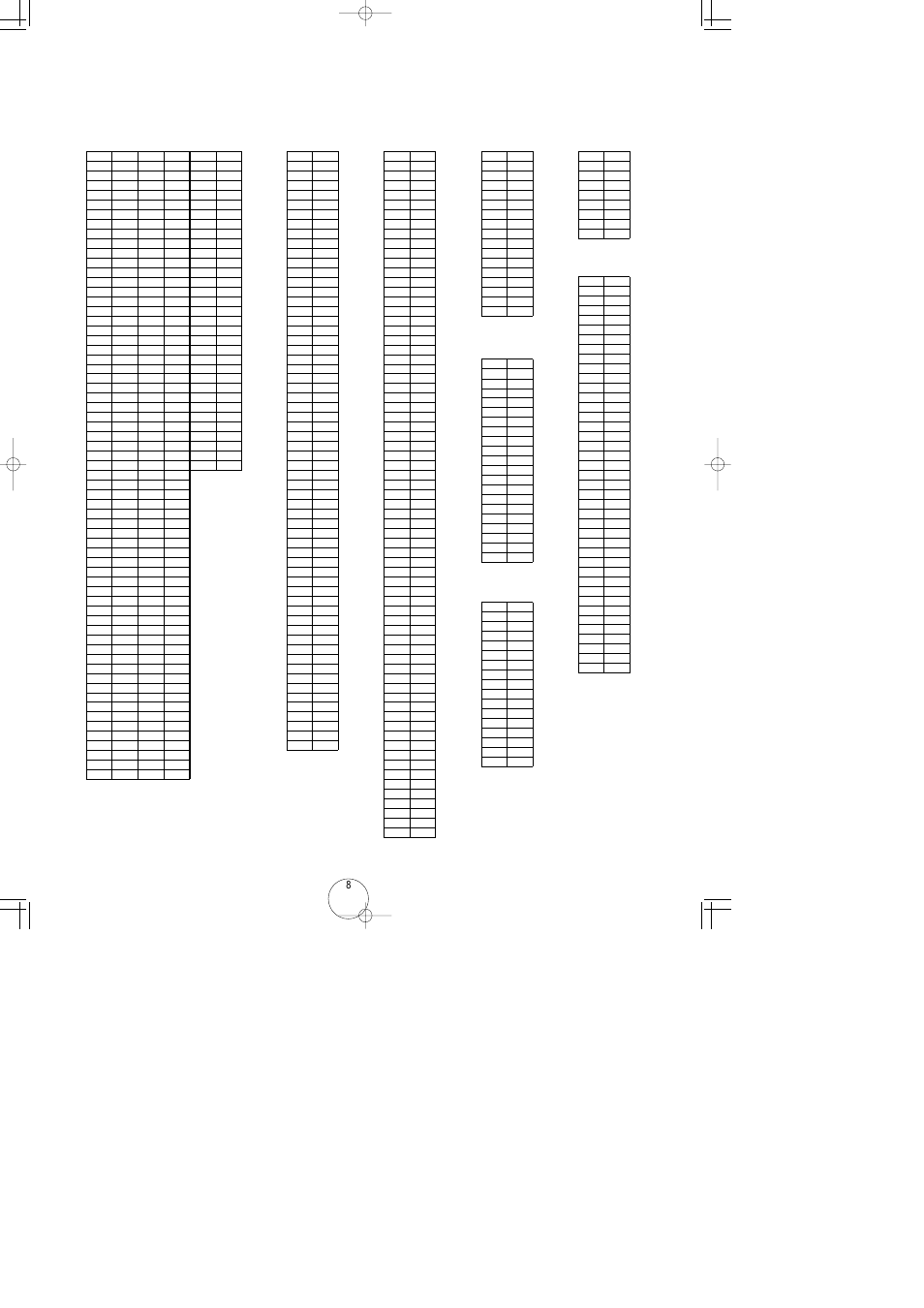 Effect parameter tables | Yamaha AN1x User Manual | Page 8 / 20